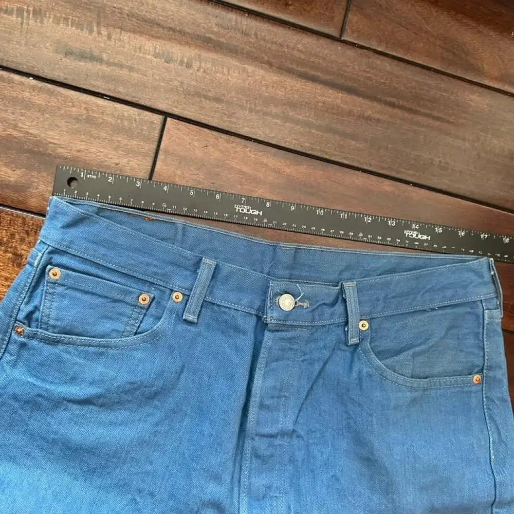 Vintage Levi's 501XX Straight Leg Button Fly Jeans Blue Denim